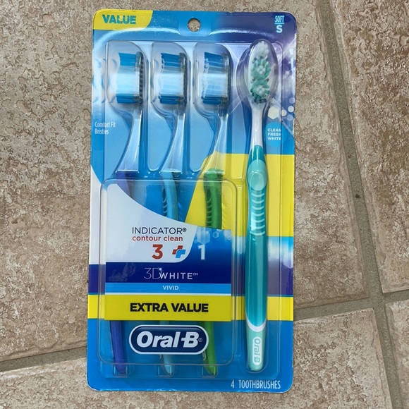 Oral-B Toothbrush Indicator Contour Clean + 3D White Vivid Value Pack - Picture 2 of 12